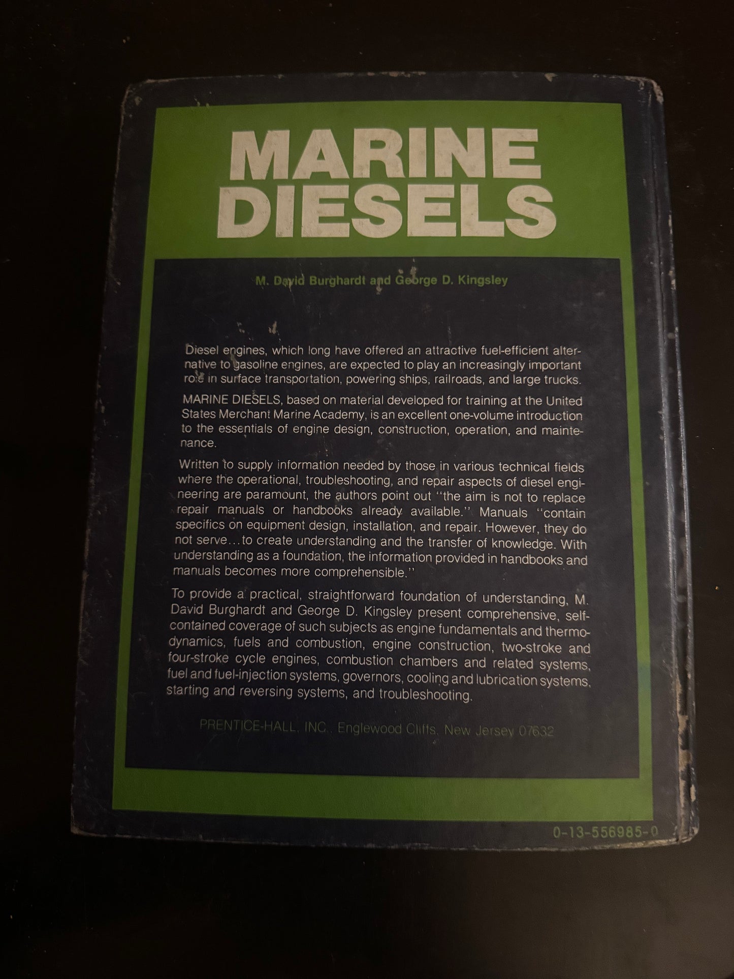 Marine Diesels by M. David Burghardt & George D. Kingsley