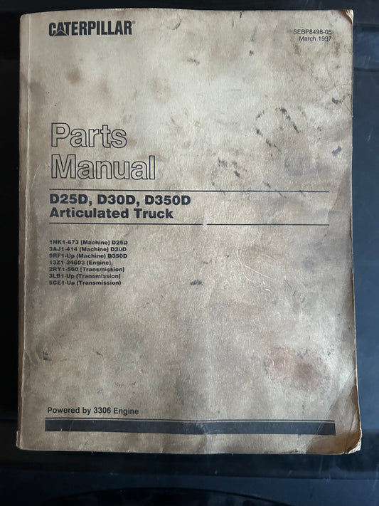 Caterpillar _ D25D, D30D & D350D Articulated Truck _ Parts Manual