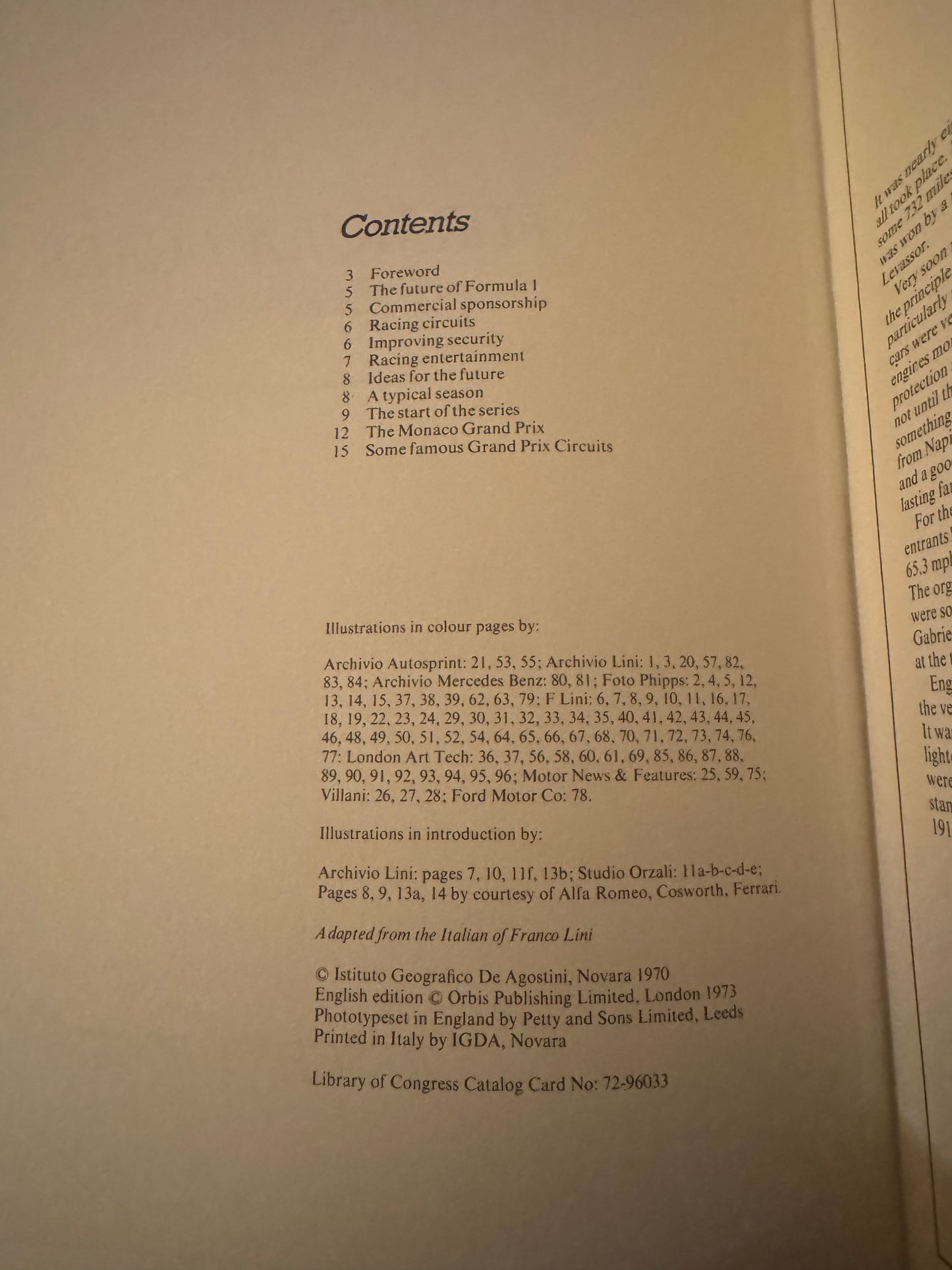 Color Treasury of Formula 1 Cars