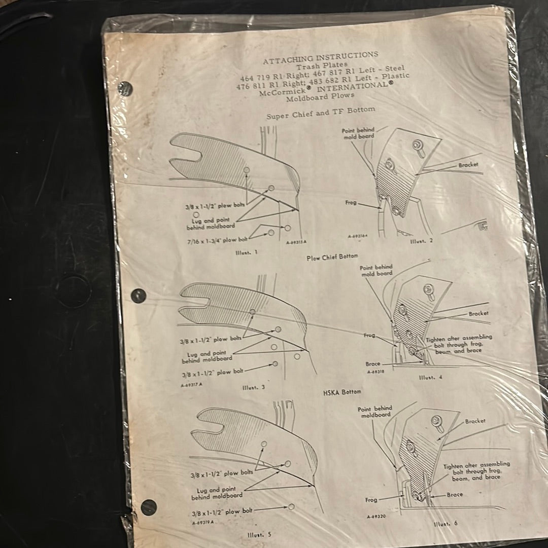 Single page Manuals, Supplements & Various Single Pages - IH & McCormick