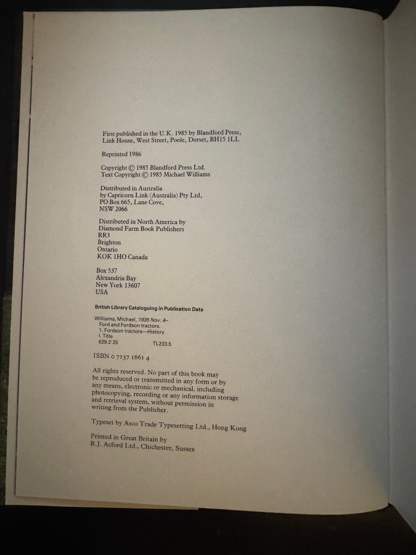 Ford & Fordson Tractors by Michael Williams