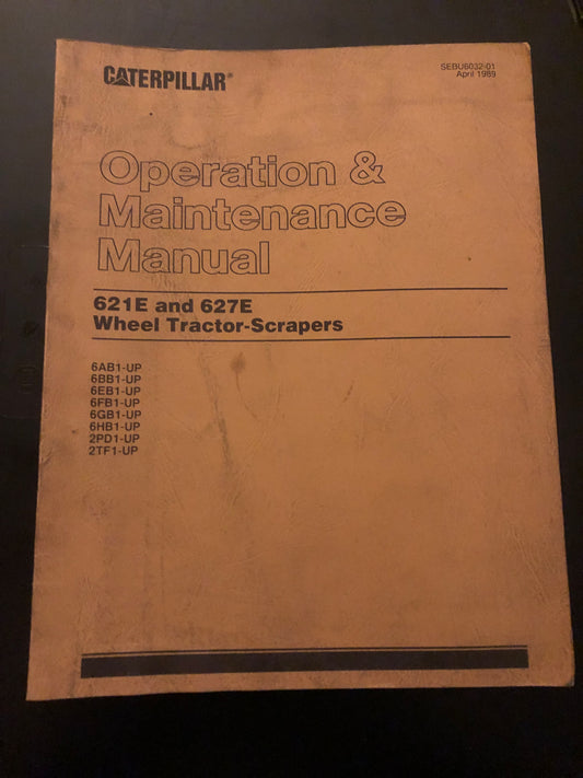 Caterpillar _ 621E & 627E Wheel Tractor Scrapers _ Operation & Maintenance Manual