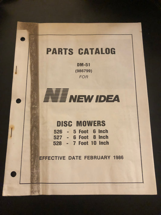 New Idea _ 526, 527 & 528 Disc Mowers DM-51 _ Parts Catalog