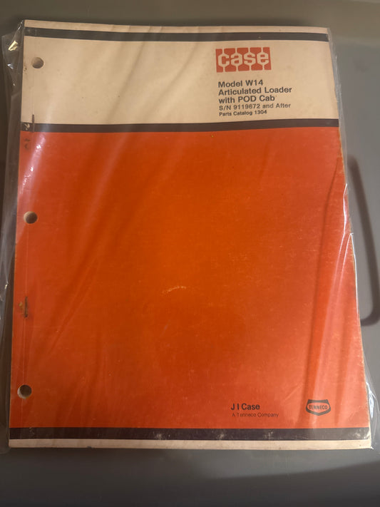 Case _ Model W14 Articulated Loader with POD Cab S/N 9119672 & After _ Parts Catalog 1304