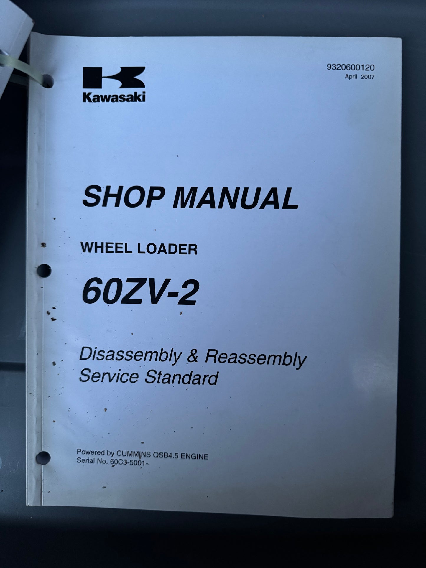 Kawasaki _ Wheel Loader 60ZV-2 9320600120 April 2007 _ Parts Catalog