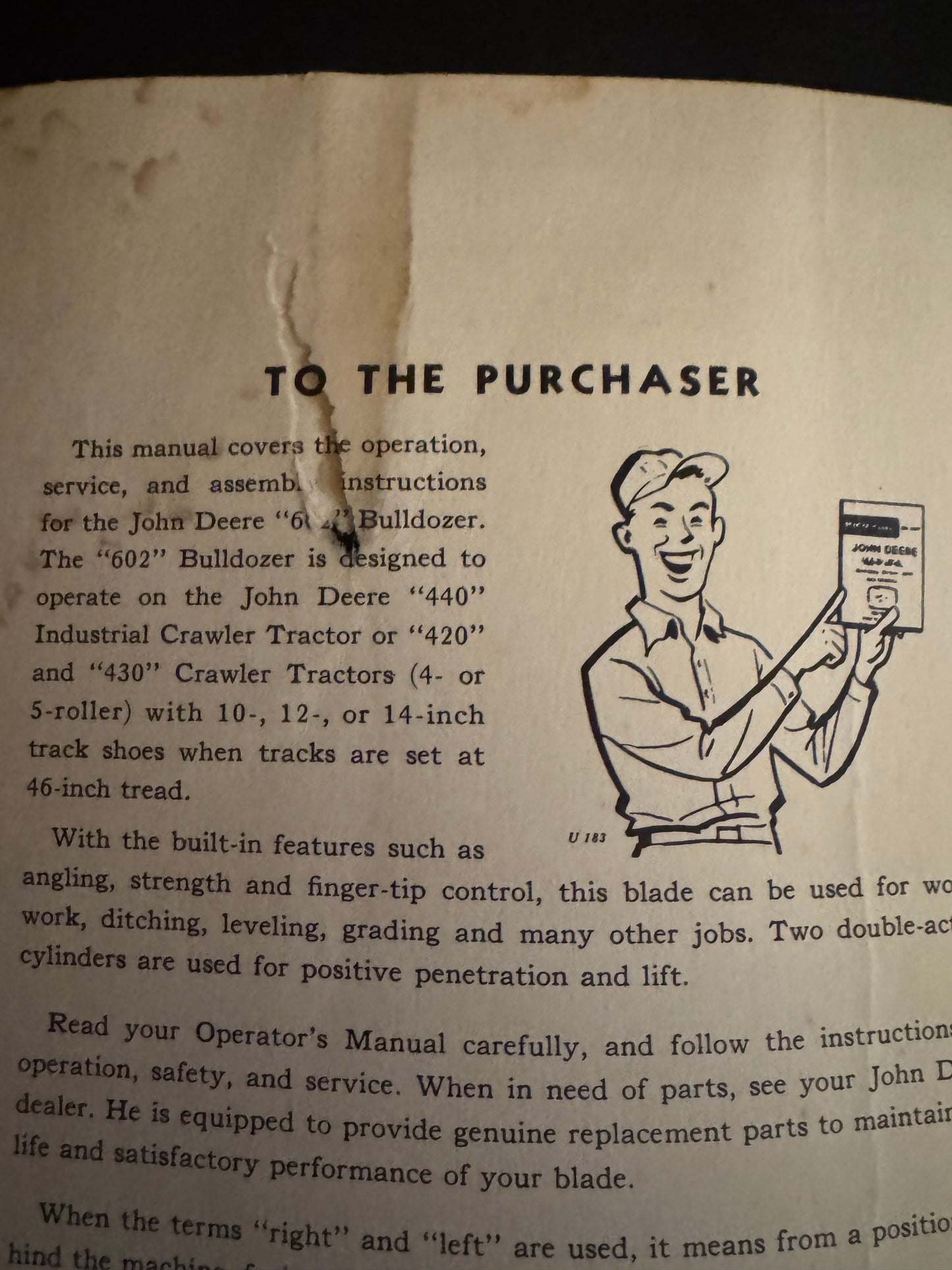 John Deere _ 602 Bulldozer _ Operator’s Manual OM-U11413U
