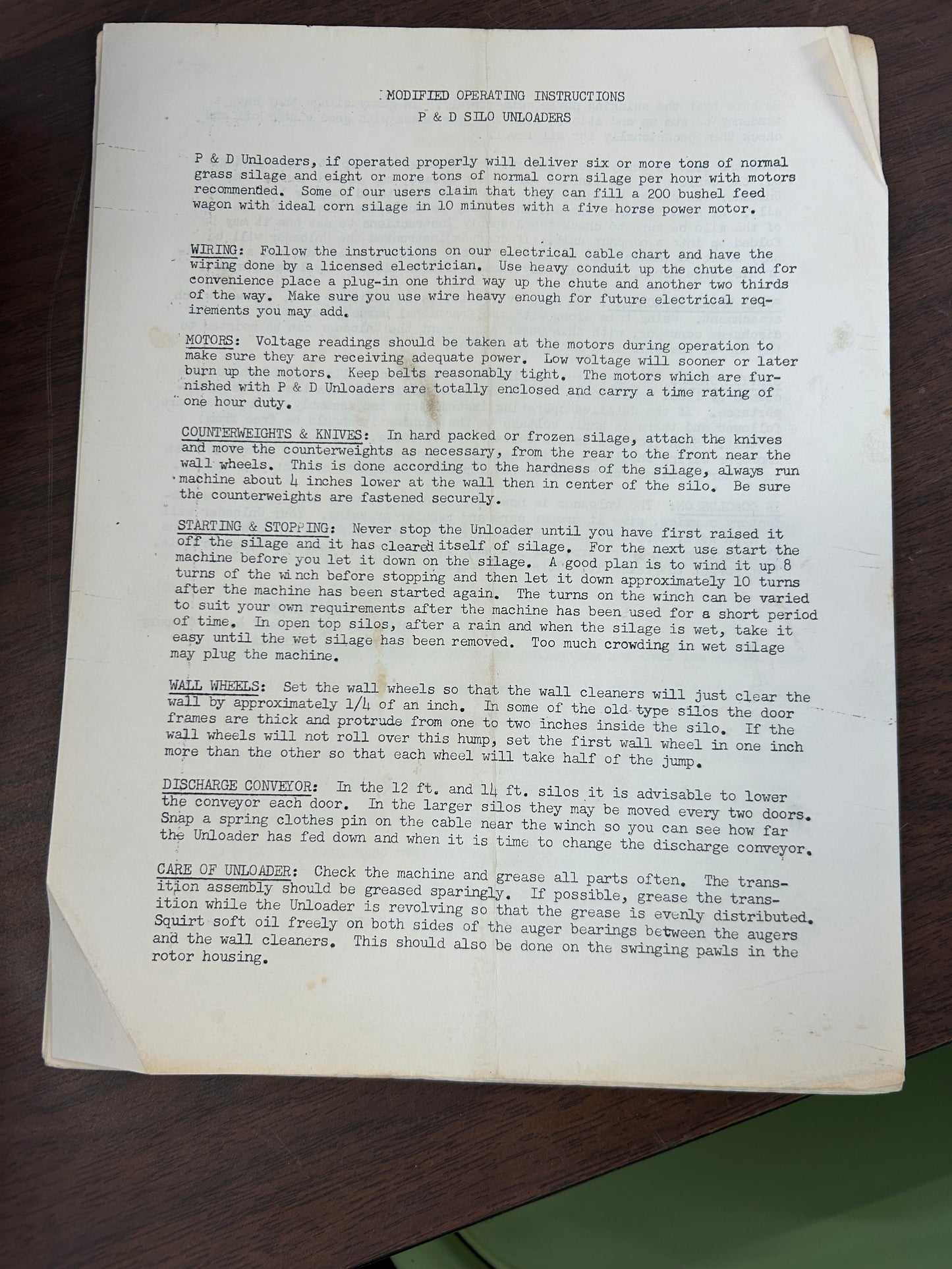 Assembly Instructions for P&D unloader _ packet & manuals