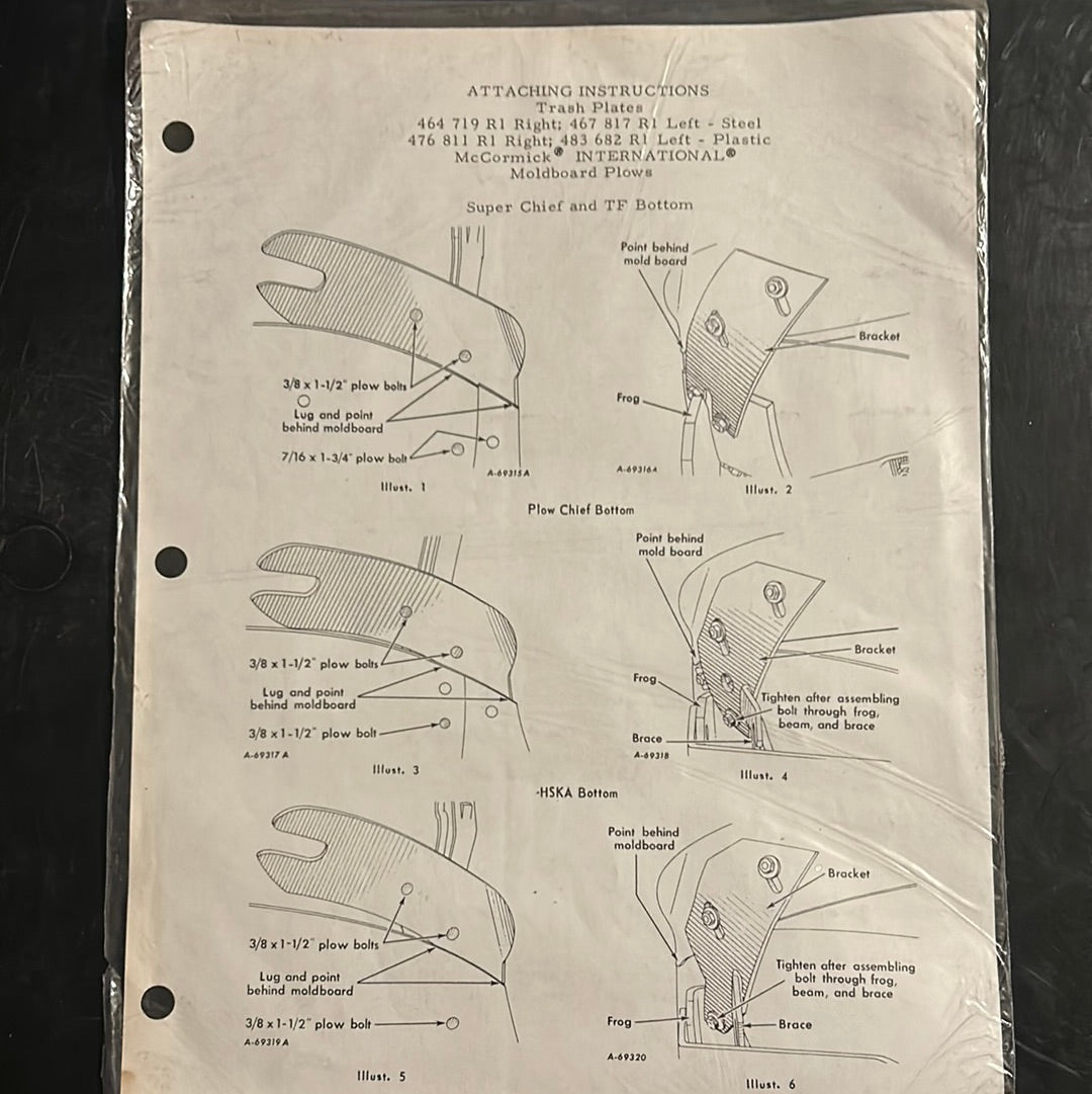 Single page Manuals, Supplements & Various Single Pages - IH & McCormick
