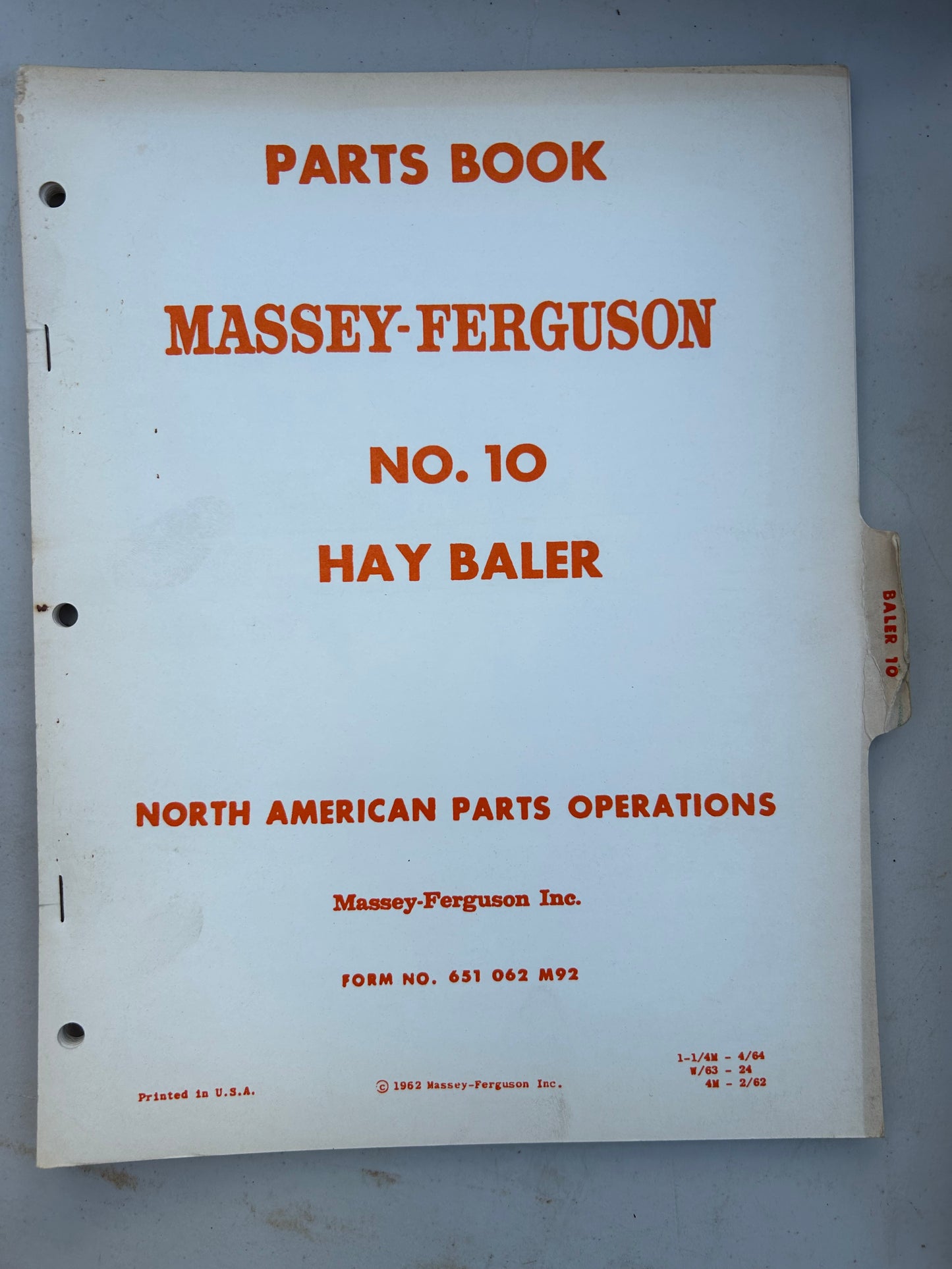 Massey Ferguson MF 10 Baler