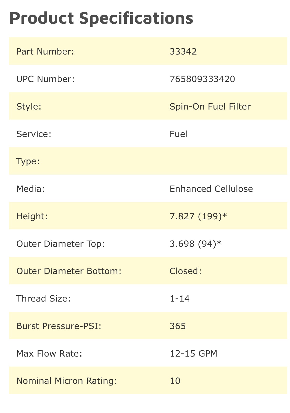 NAPA 3342 Fuel Filter