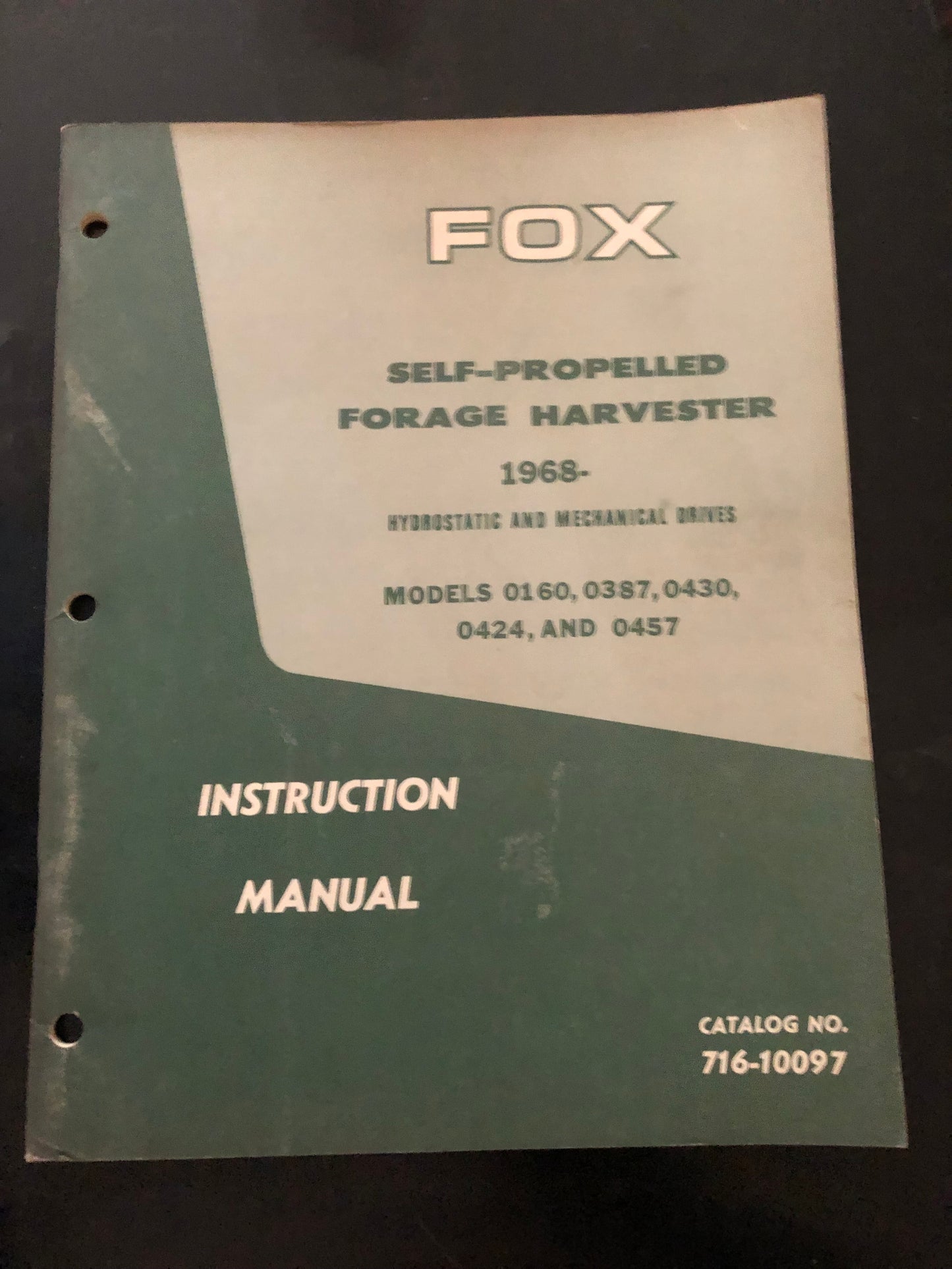 Fox _ Self-Propelled Forage Harvester _ Instruction Manual no 716-10097