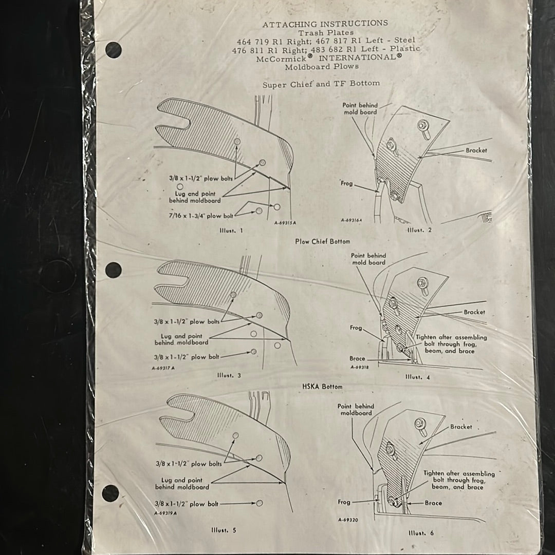 Single page Manuals, Supplements & Various Single Pages - IH & McCormick