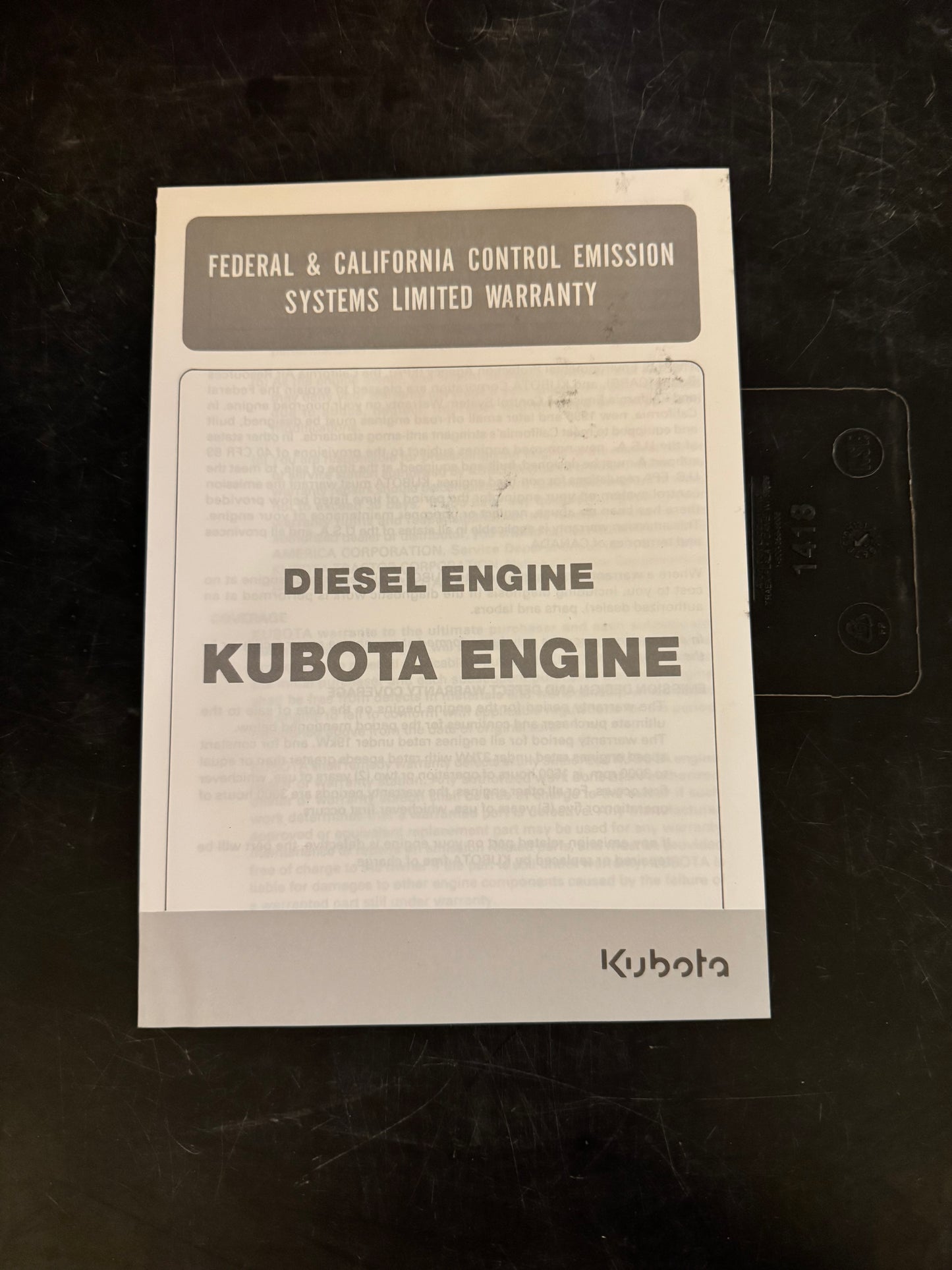 Kubota _ Diesel Engine _ Federal & California Control Emission System Limited Warranty