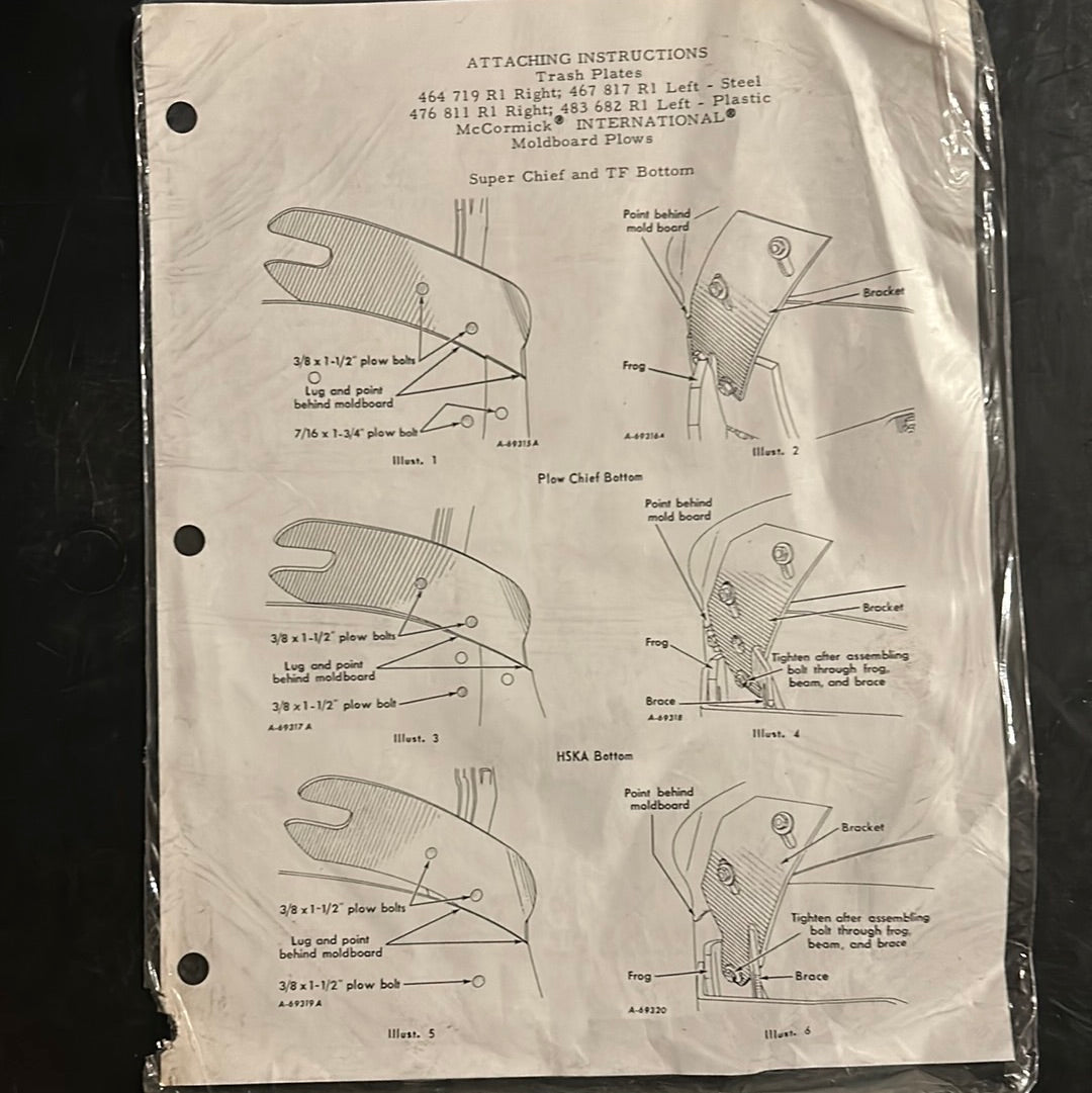 Single page Manuals, Supplements & Various Single Pages - IH & McCormick