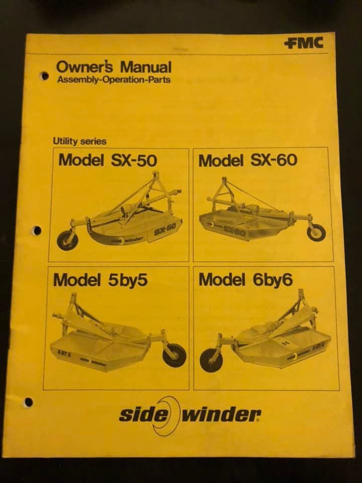 FMC _ Side Winder Utility Series Models SX-50, SX-60, 5by5, and 6by6 _ Assembly , Operation & Parts
