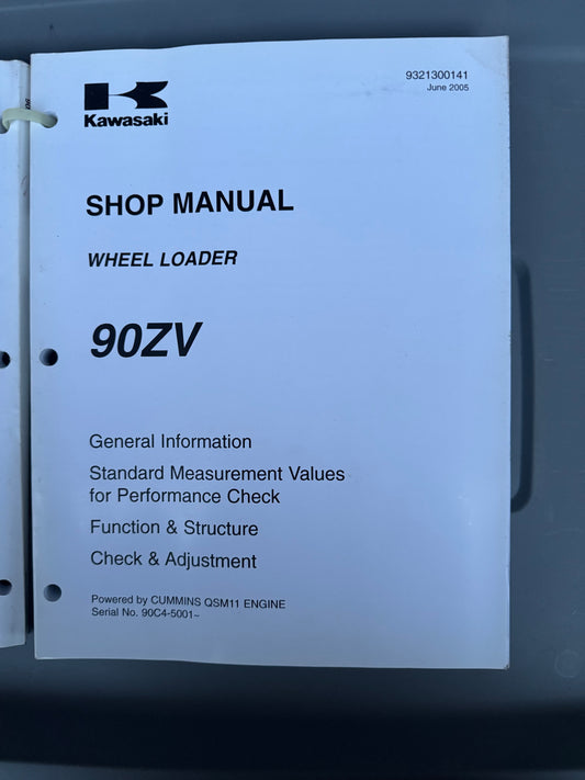 Kawasaki _ 90ZV Wheel Loader _ General Information Shop Manual
