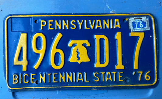 Vintage License Plates _ Pennsylvania Bicentennial ‘76