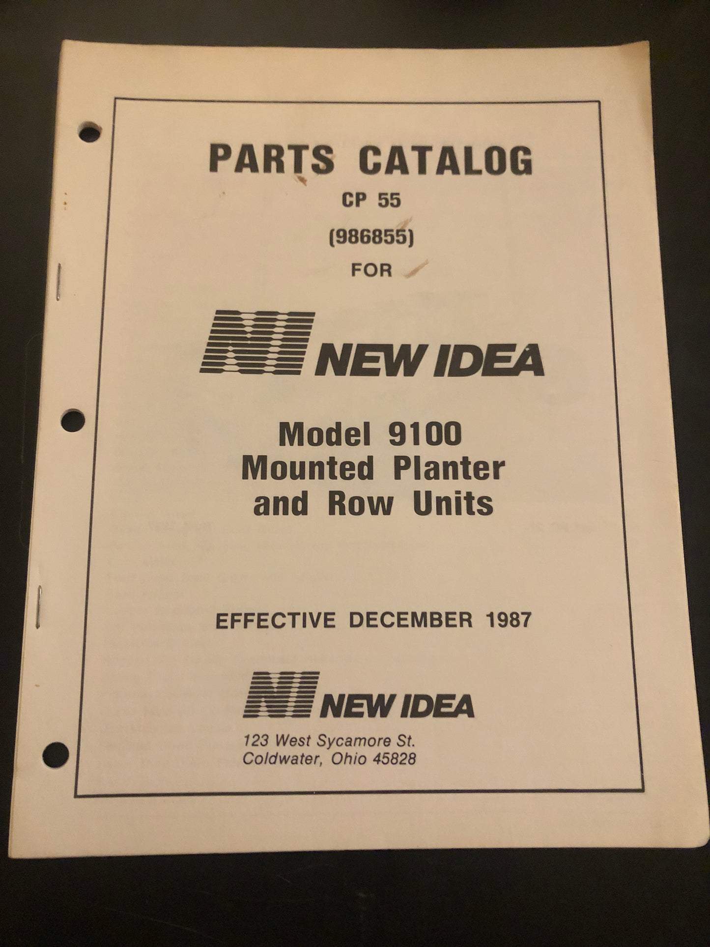 New Idea _ model 9100 Mounted Planter & Row Units CP55 _ Parts Catalog