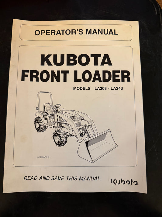 Kubota _ Front Loader models LA203 & LA243 _ Operator’s Manual