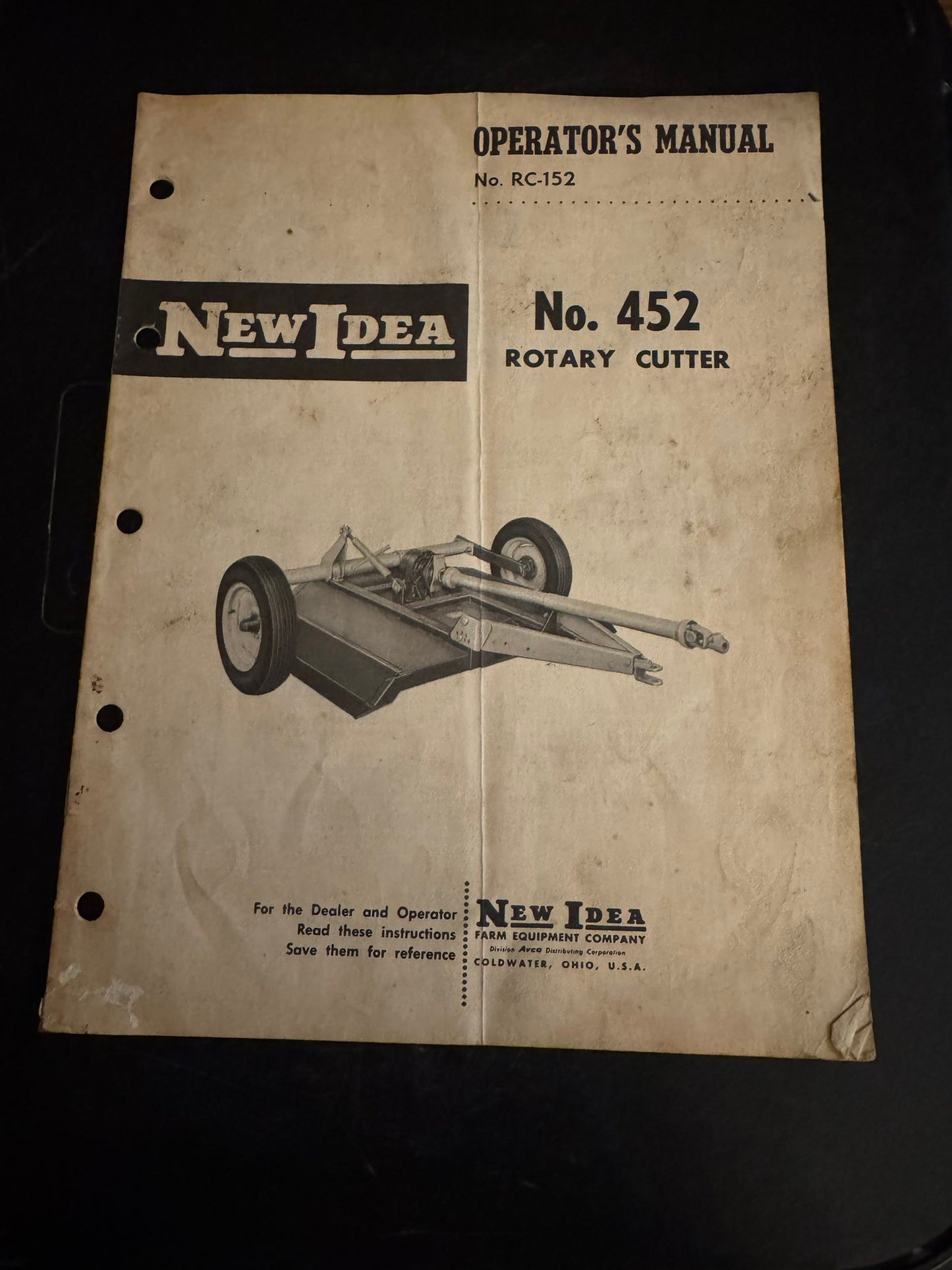New Idea _ no 452 Rotary Cutter _ Operator’s Manual