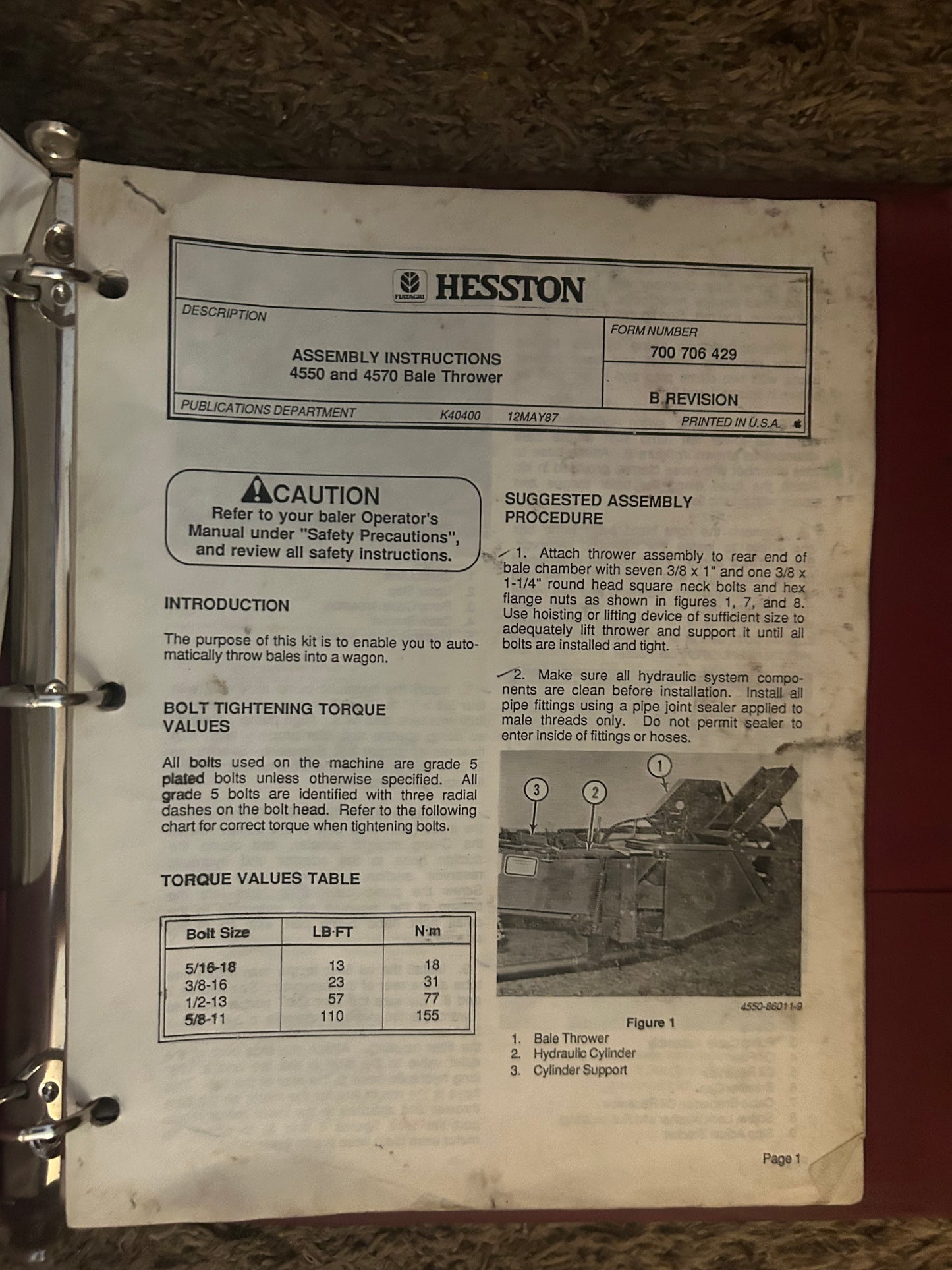 Heston _ 4550 & 4750 Bale Thrower _ Assembly Instructions