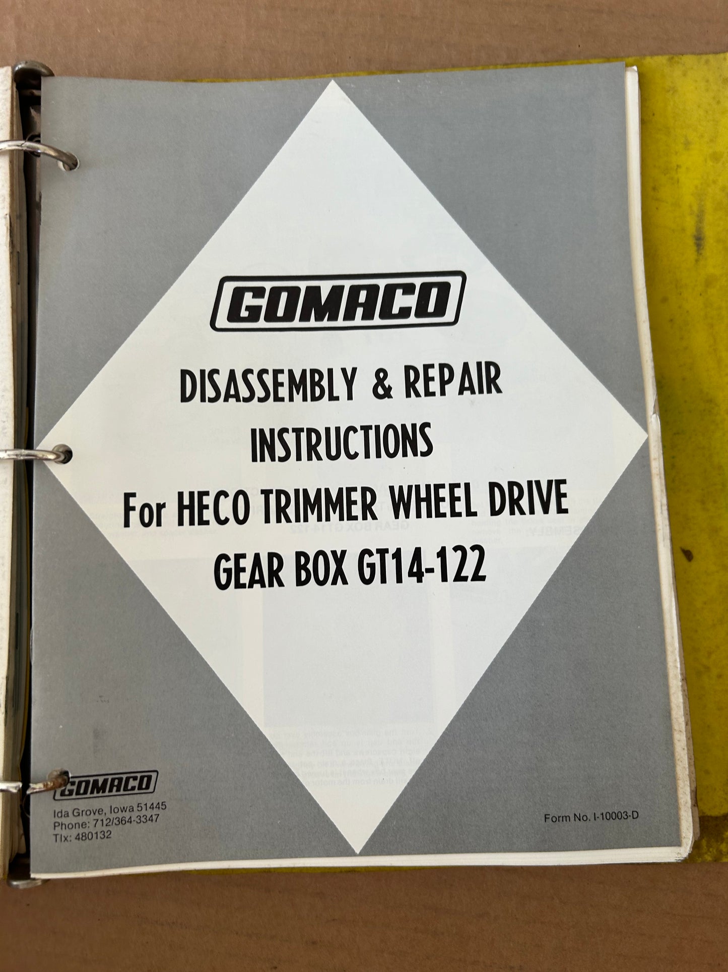 Gomaco _ Manuals Binder