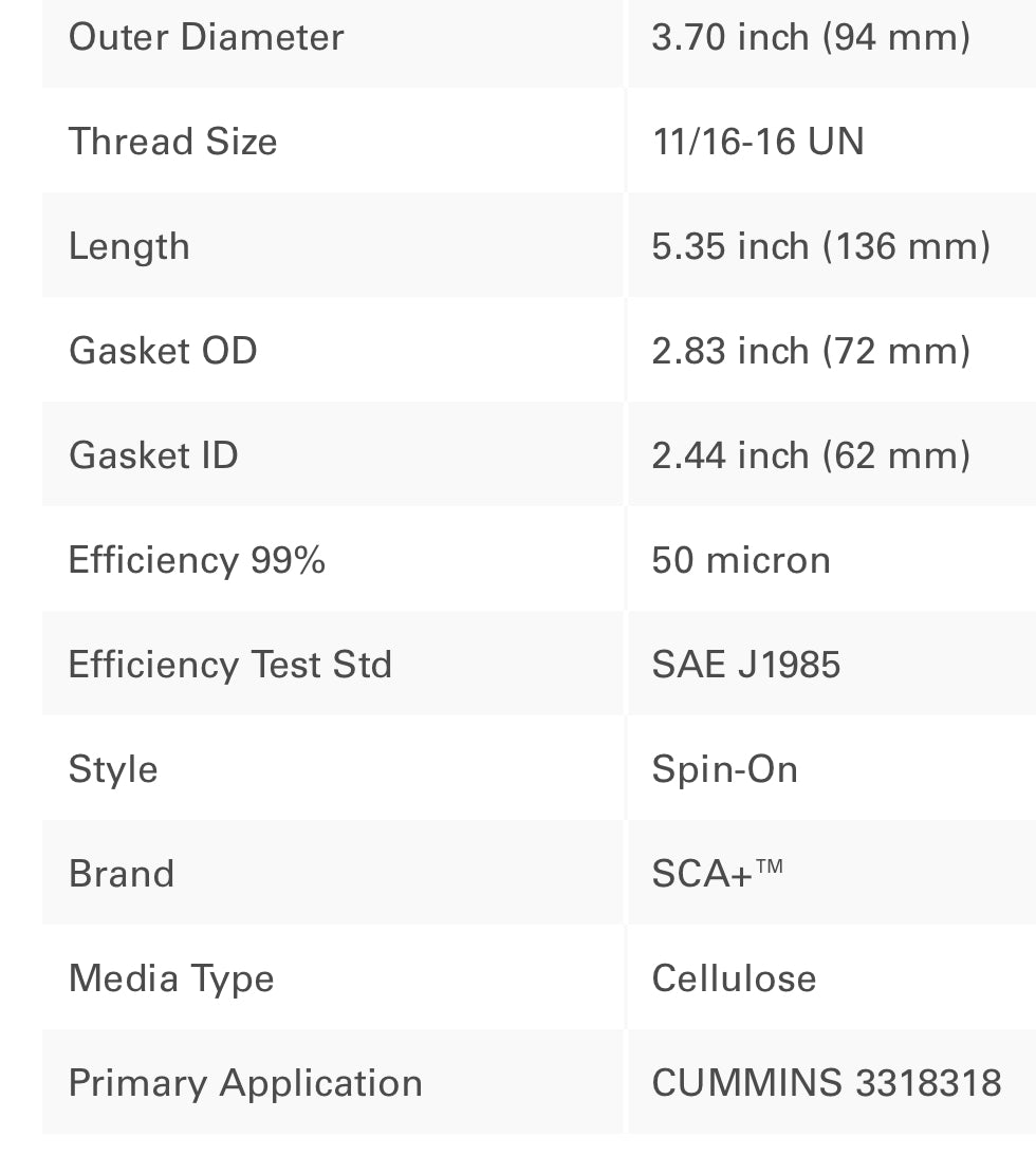 Donaldson P552075 Coolant Filter