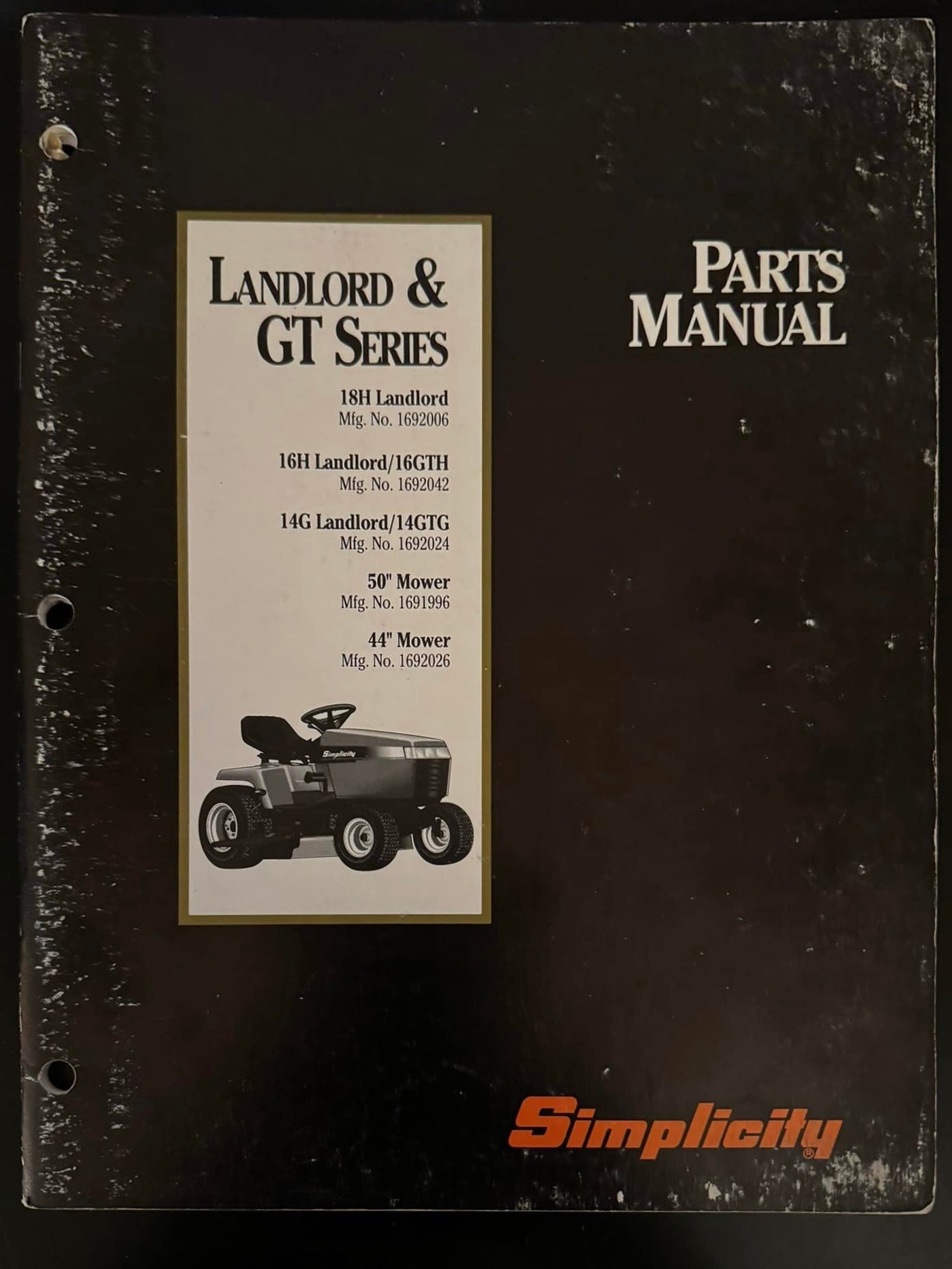 Simplicity Landlord & GT Series _ Parts Manual