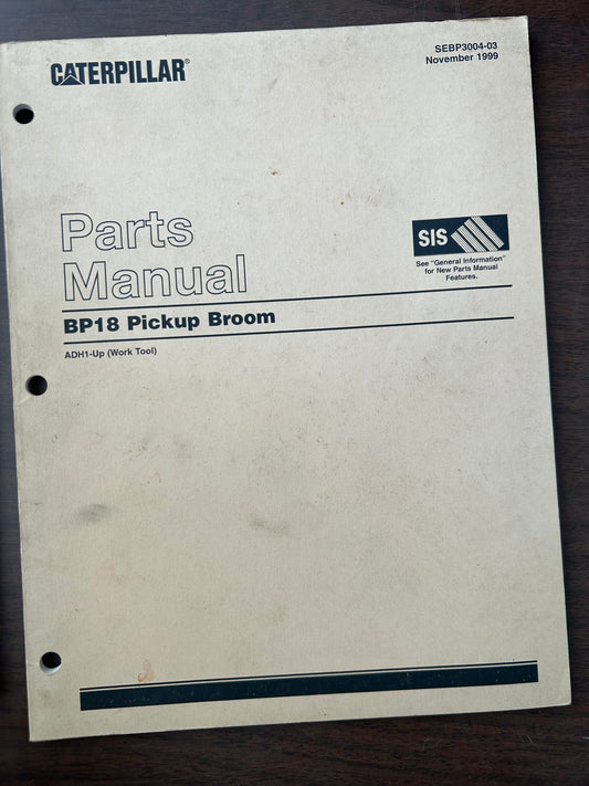 Caterpillar _ BP18 Pickup Broom _ Parts Manual