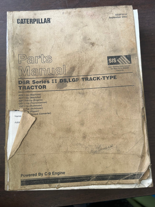 Caterpillar _ D6R Series 2 DS, LGP Track-Type Tractor _ Parts Manual