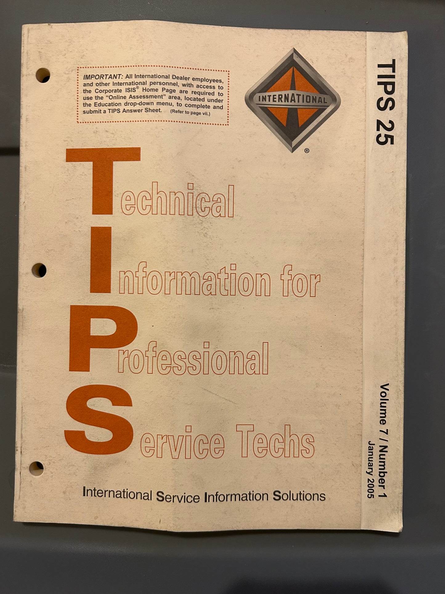 International _ TIPS 25 _ Volume 7 Number 1 January 2005