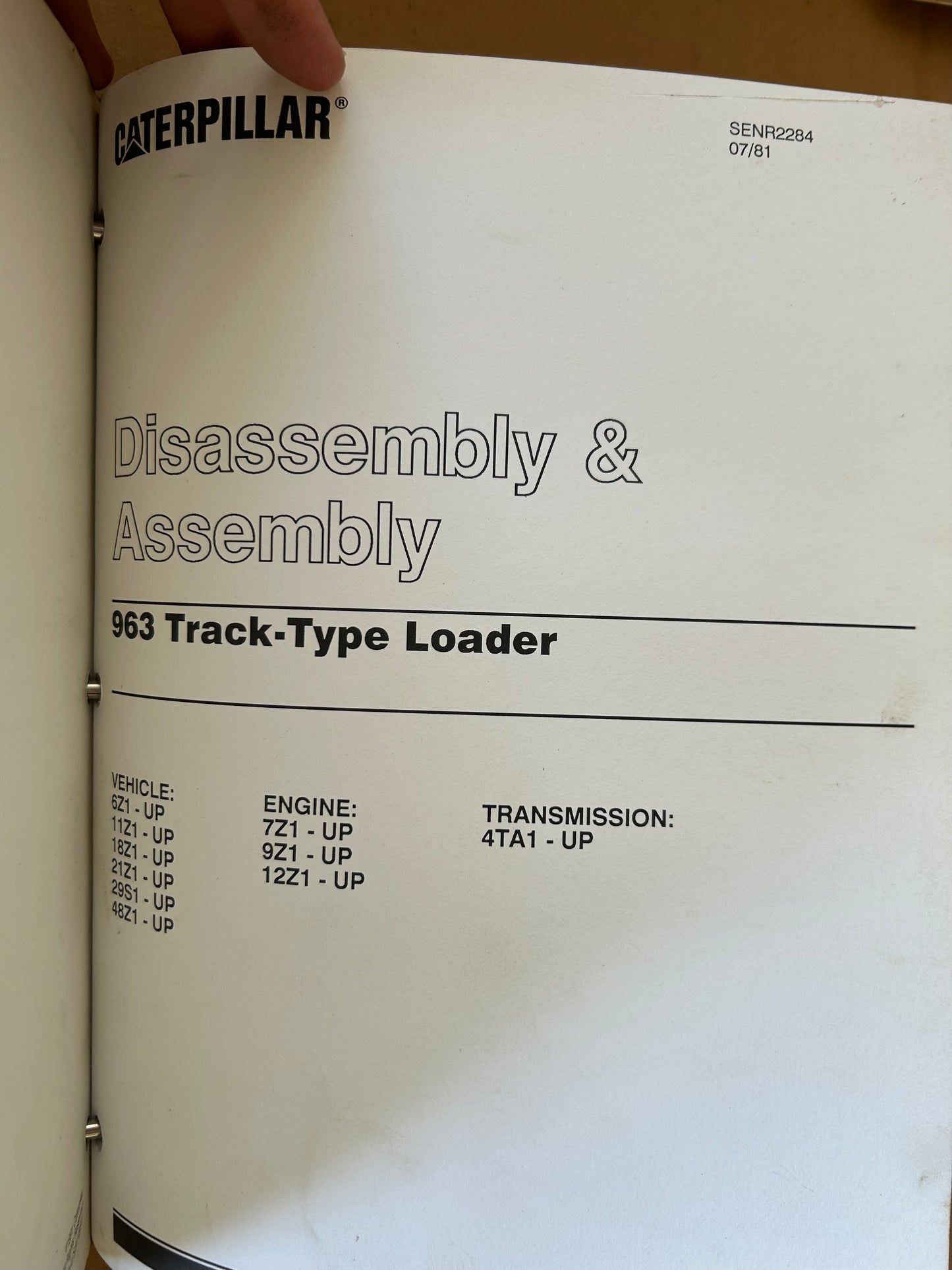 Caterpillar _ 963 Track-Type Loader _ Service Manual