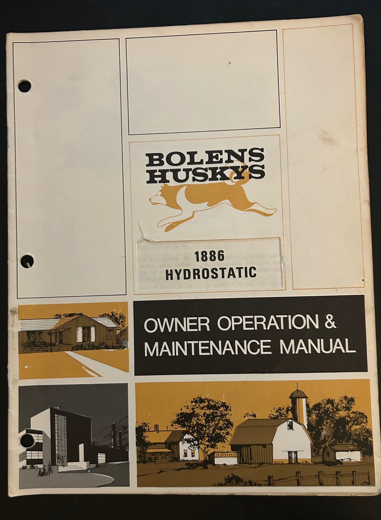Bolens Huskys _ 1886 Hydrostatic _ Owner Operation & Maintenance Manual