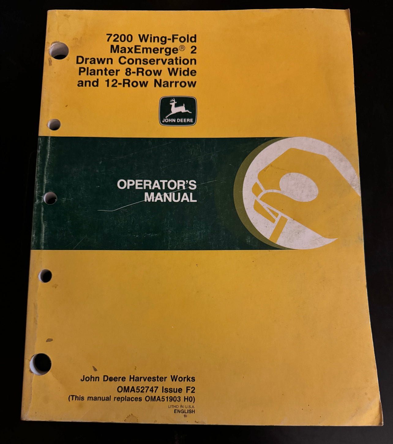 John Deere _ 7200 Front-Fold MaxEmerge 2 Drawn Conservation Planter _ Operator’s Manual