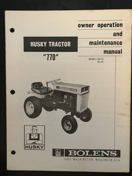 Bolens _ Huskey Tractor 770 _ Owner Operation & Maintenance Manual