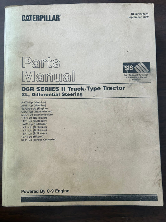 Caterpillar _ D6R Series 2 Track-Type Tractor XL, Differential Steering _ Parts Manual