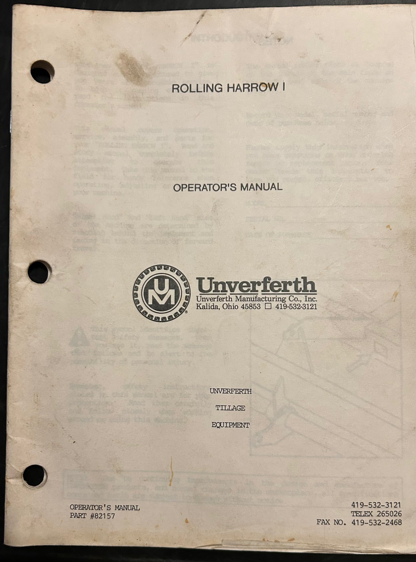 Unverferth _ Rolling Harrow 1 _ Operator’s Manual