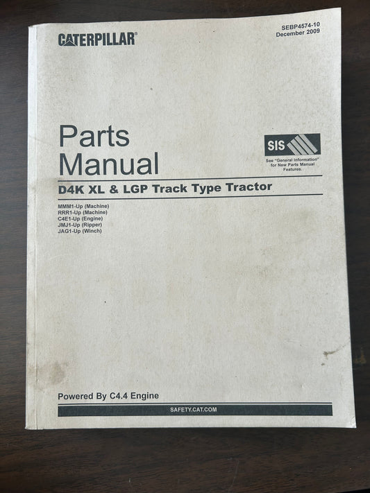 Caterpillar _ D4K XL & LGP Track Type Tractor _ Parts Manual