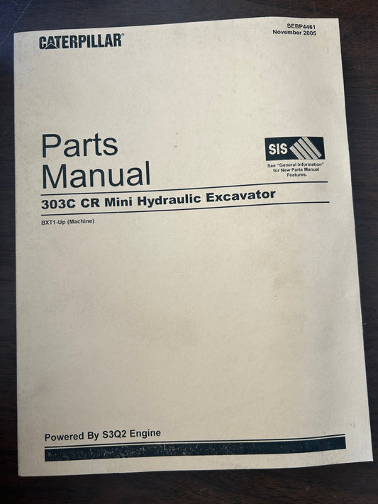 Caterpillar _ 303C CR Mini Hydraulic Excavator _ Parts Manual