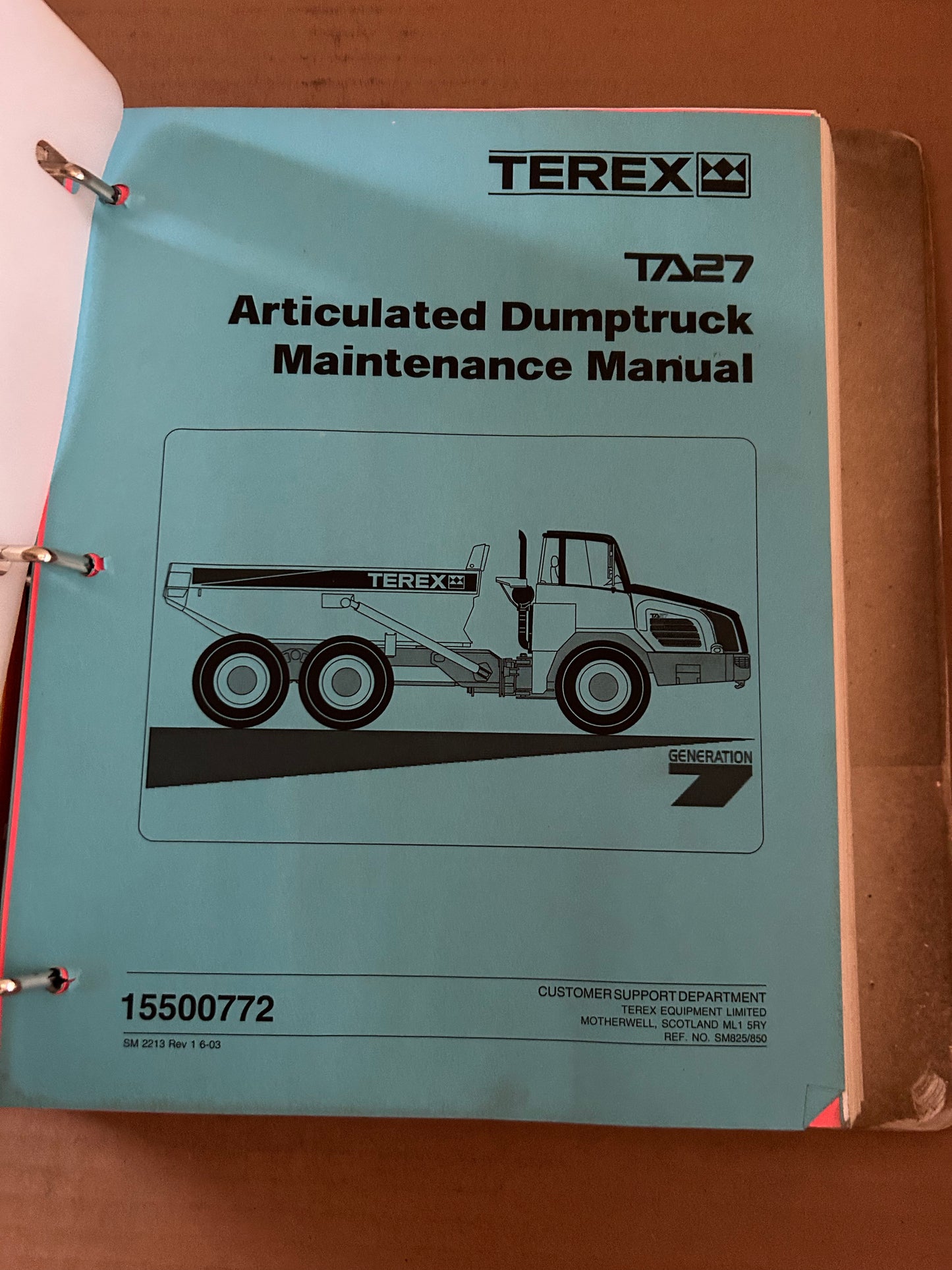 Terex _ TA27 Articulated Dumptruck _ Maintenance Manual