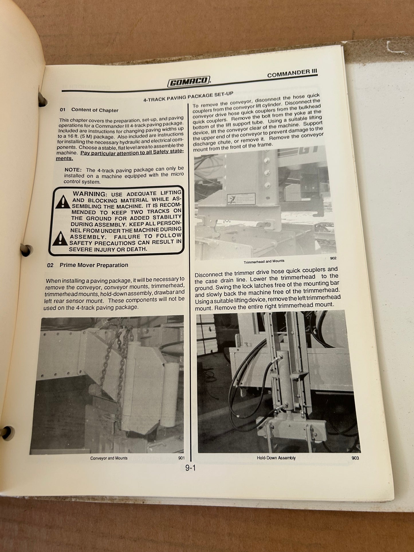 Gomaco _ GT-3300, GT-6200 (Commander II), GT-6300 (Commander III) & GT-6300 4-Track _ Operators & Parts Manual