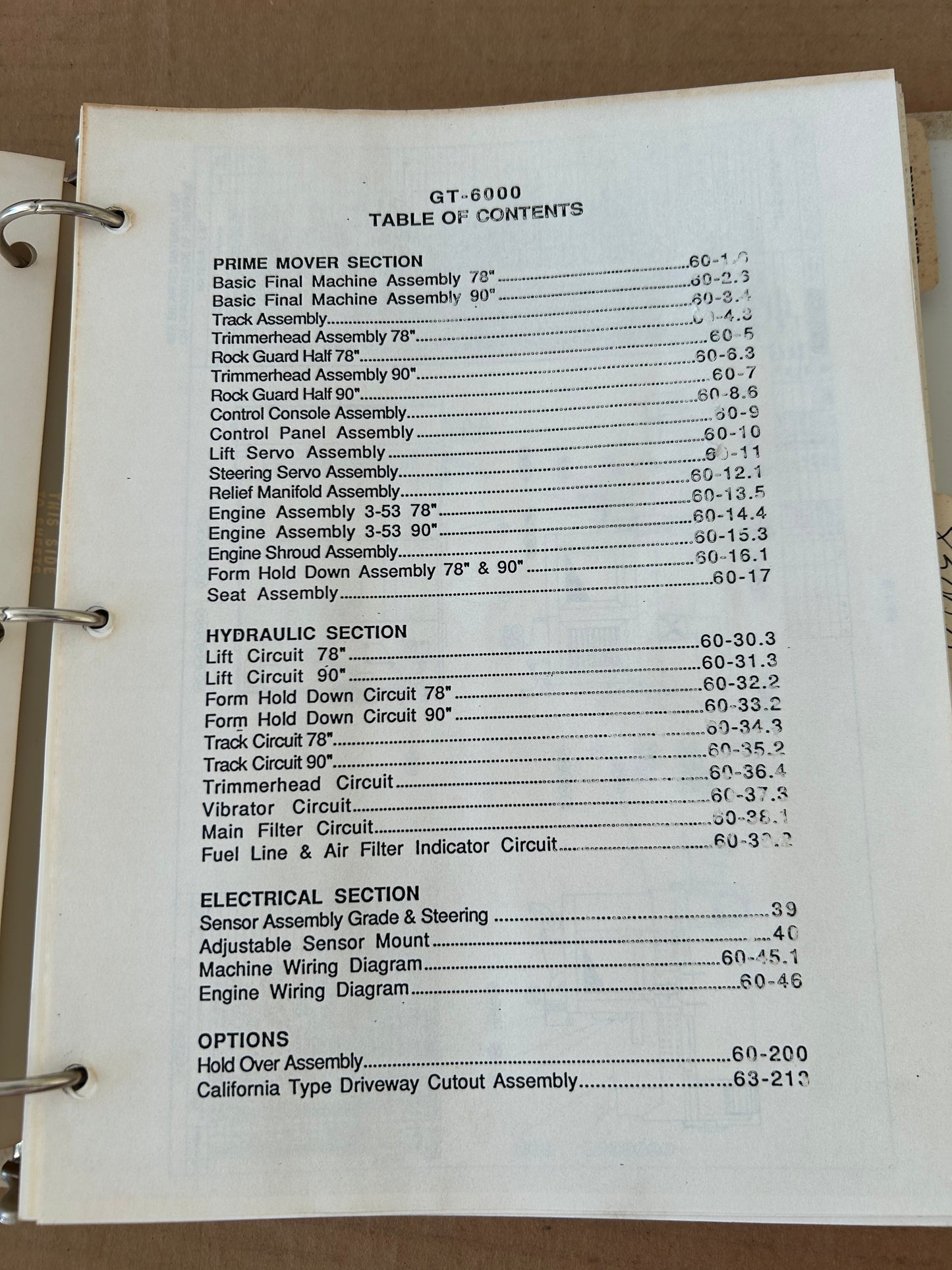 Gomaco _ GT-6000, 8500B, 9000 & 9500 Operators & Parts Manual