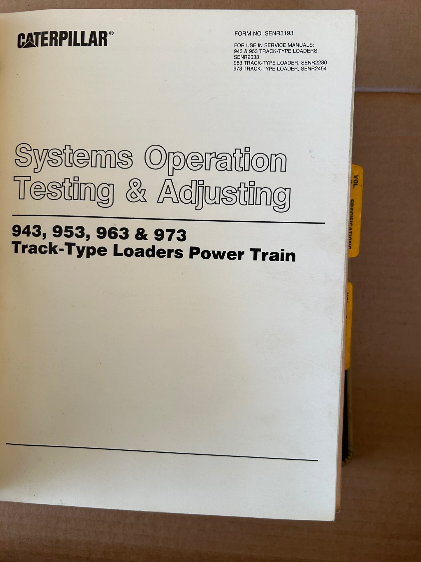 Caterpillar _ 963 Track-Type Loader _ Service Manual