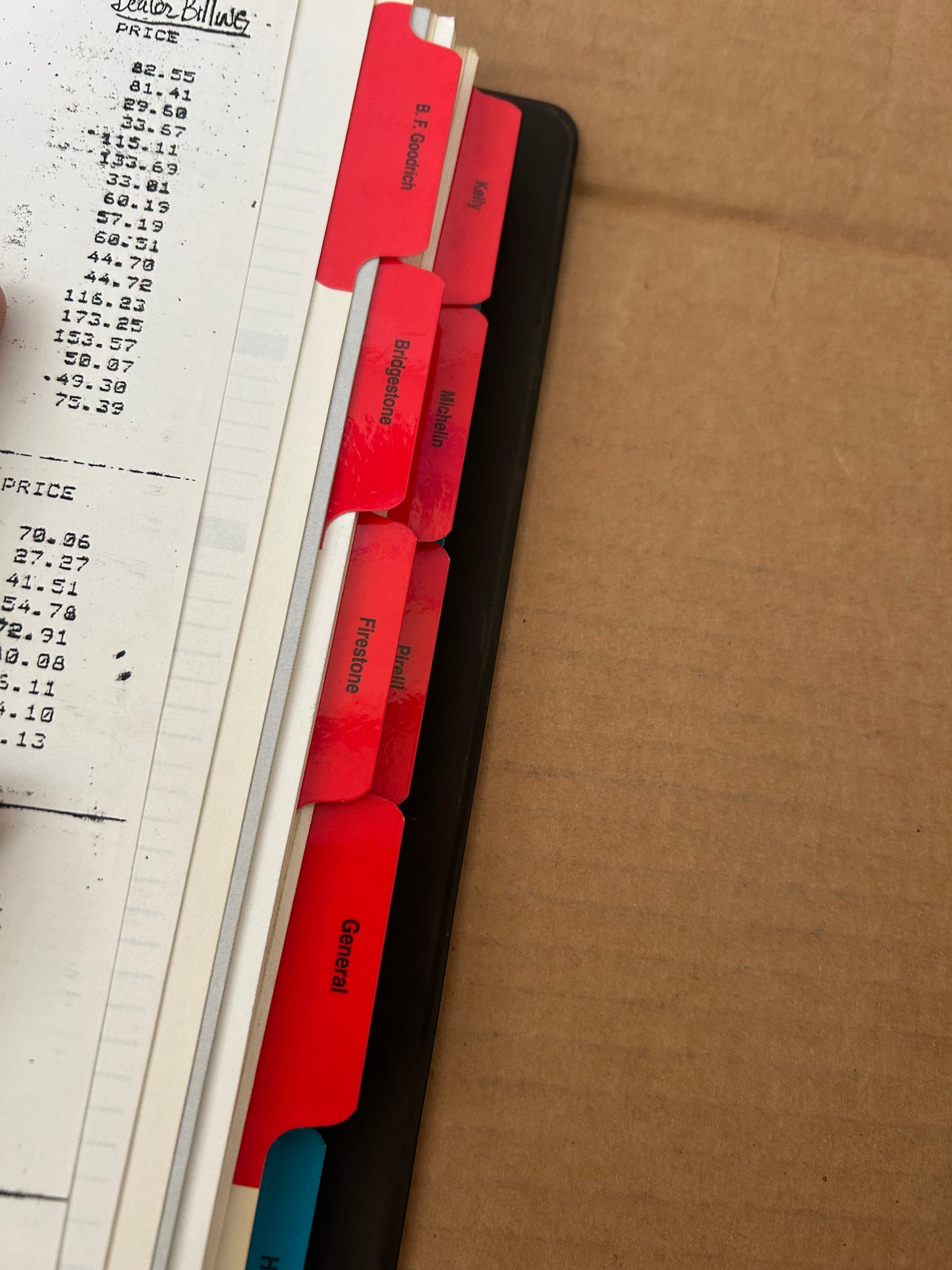 Tire Price Lists and Reference Information