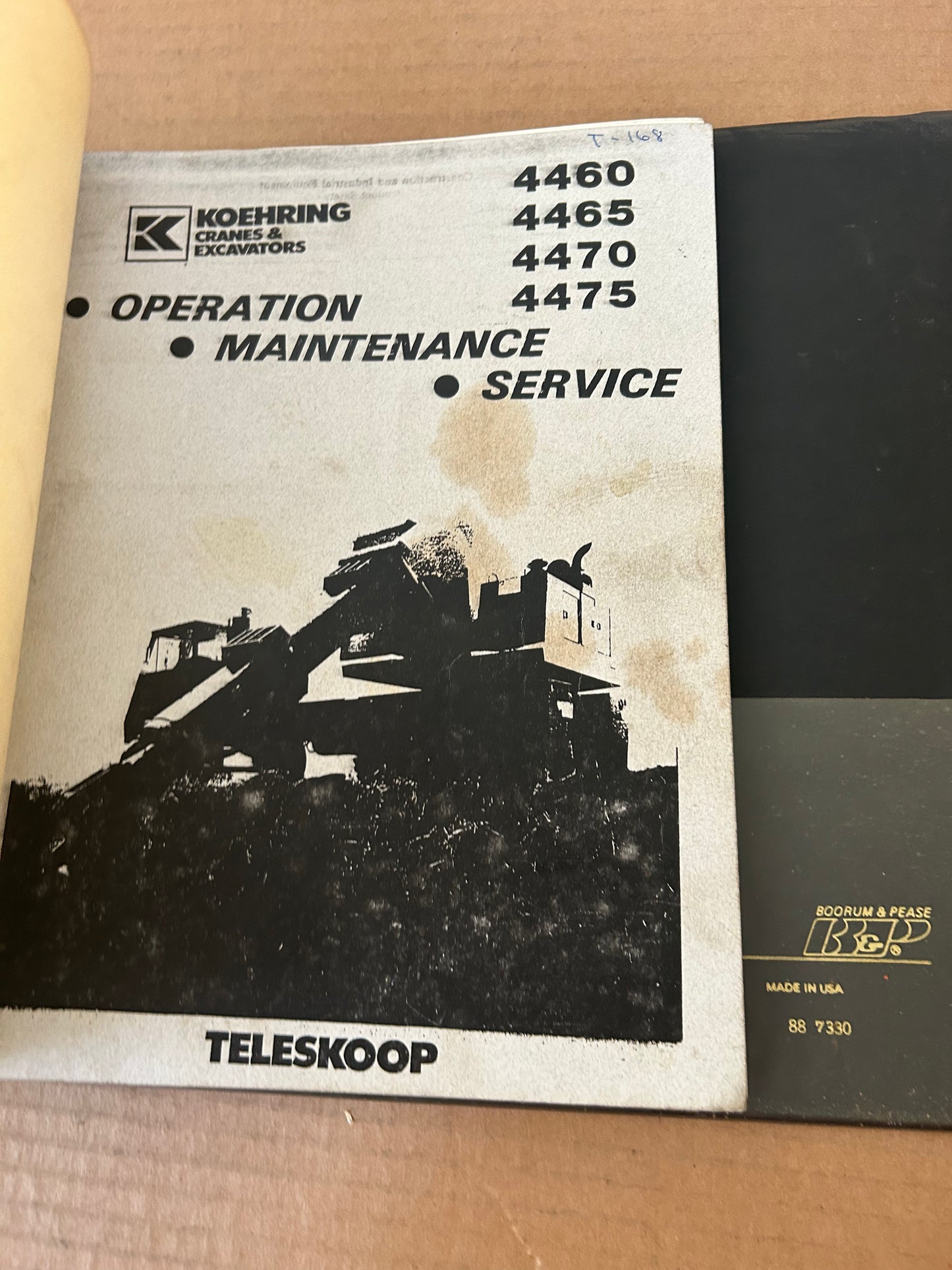 Koehring _ 4460, 4465, 4470 & 4475 Hydraulic Excavator _ Parts Book & relevant Service Manuals