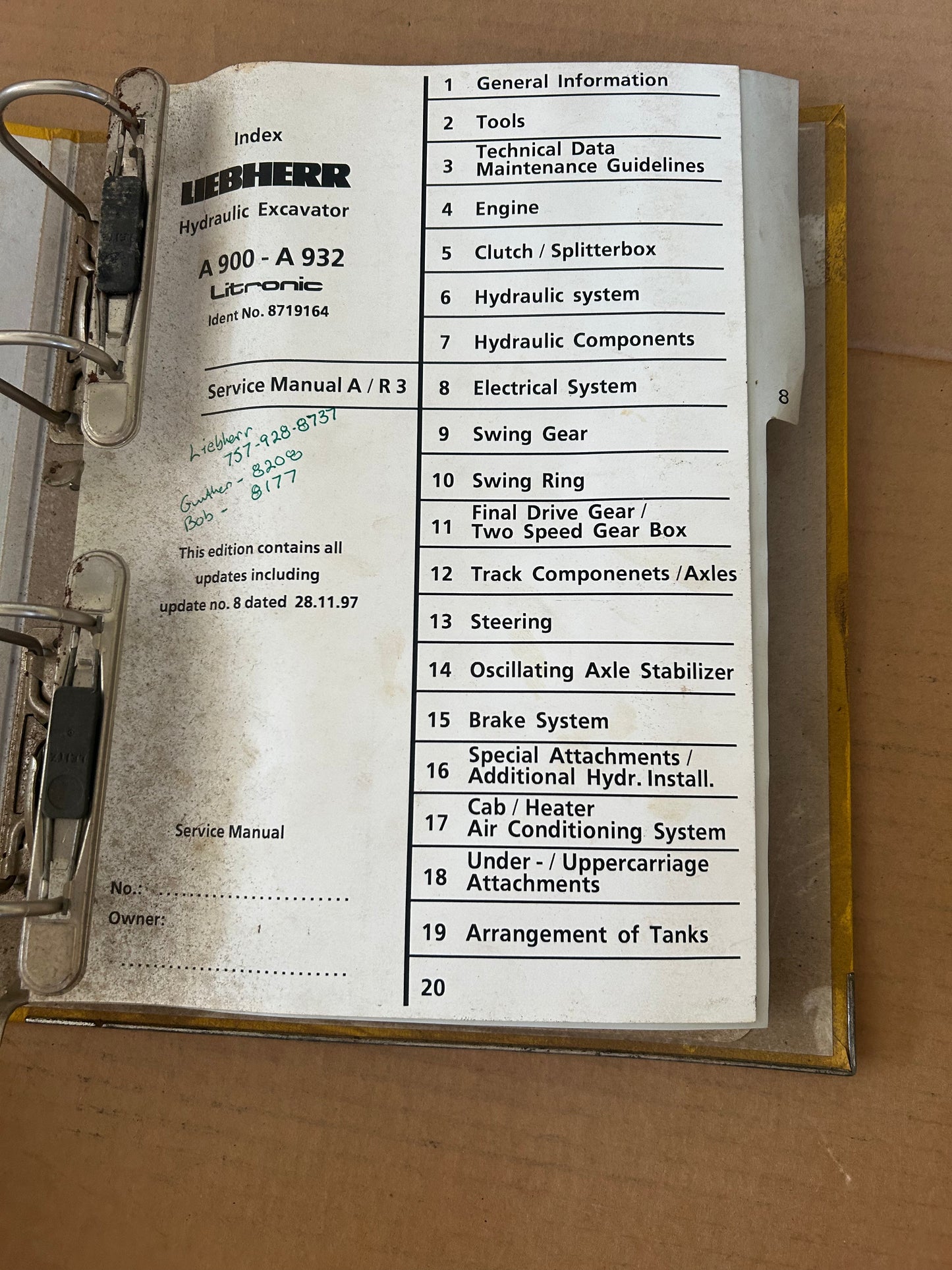 LEBHERR _ A 900, 902, 912, 922 & 932 Hydraulic Excavator _ section 8 - Electric Systems Manual
