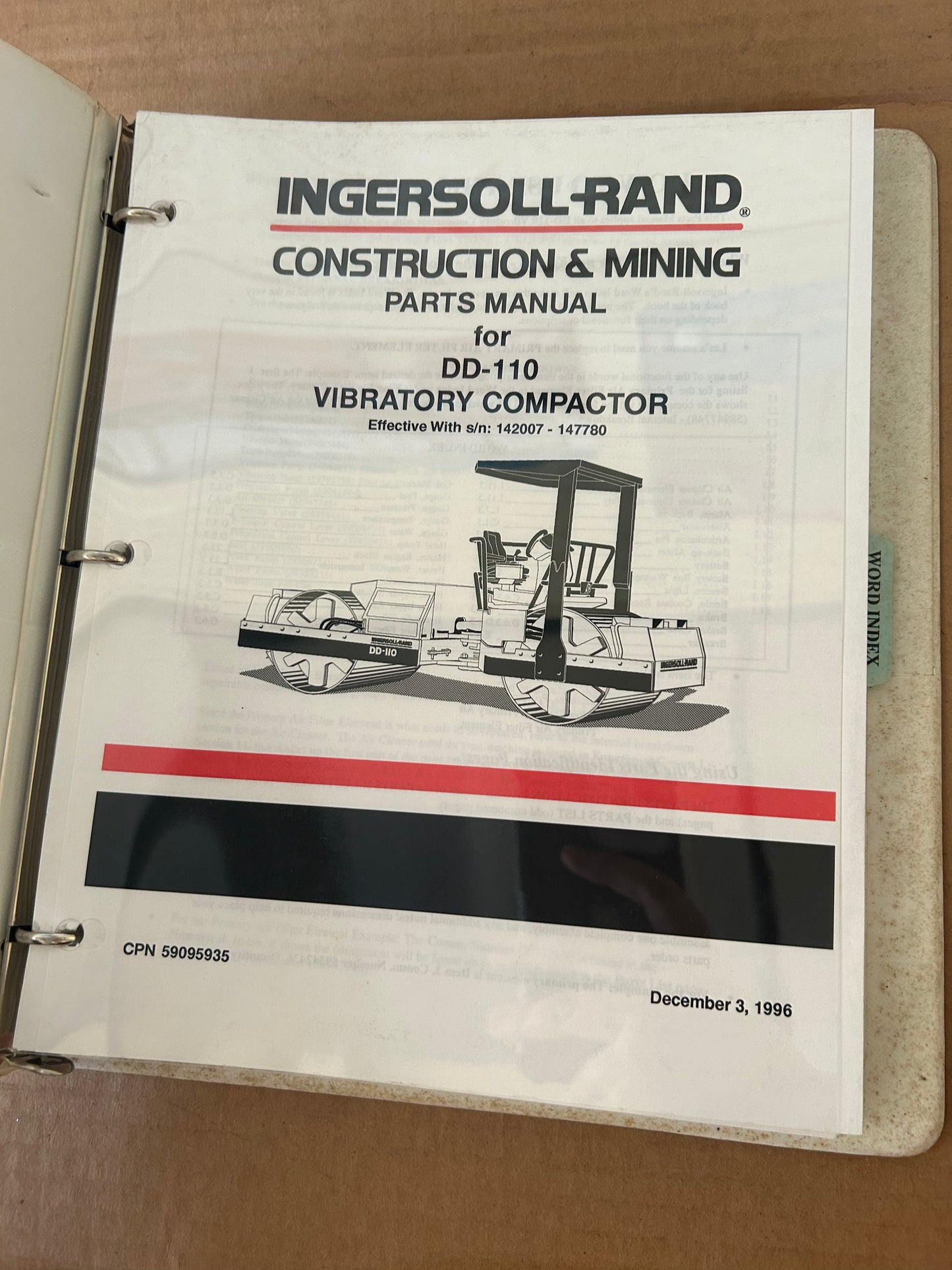 Ingersoll-Rand _ DD-110 Vibratory Compactor _ Parts Manual 12/3/96