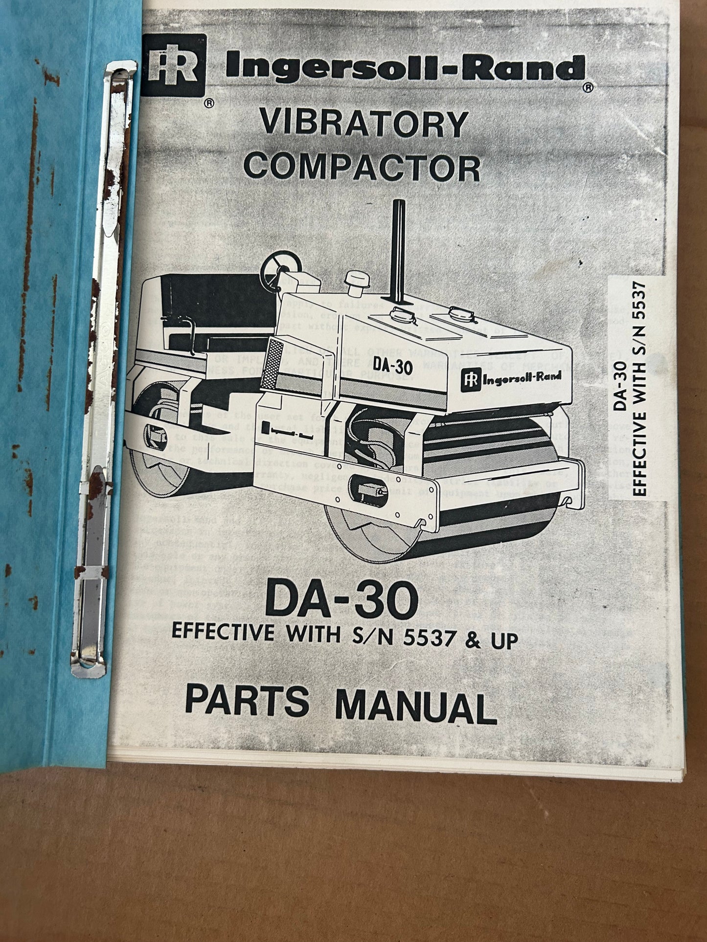 Ingersoll-Rand _ DA-30 Vibratory Compactor _ Parts Manual