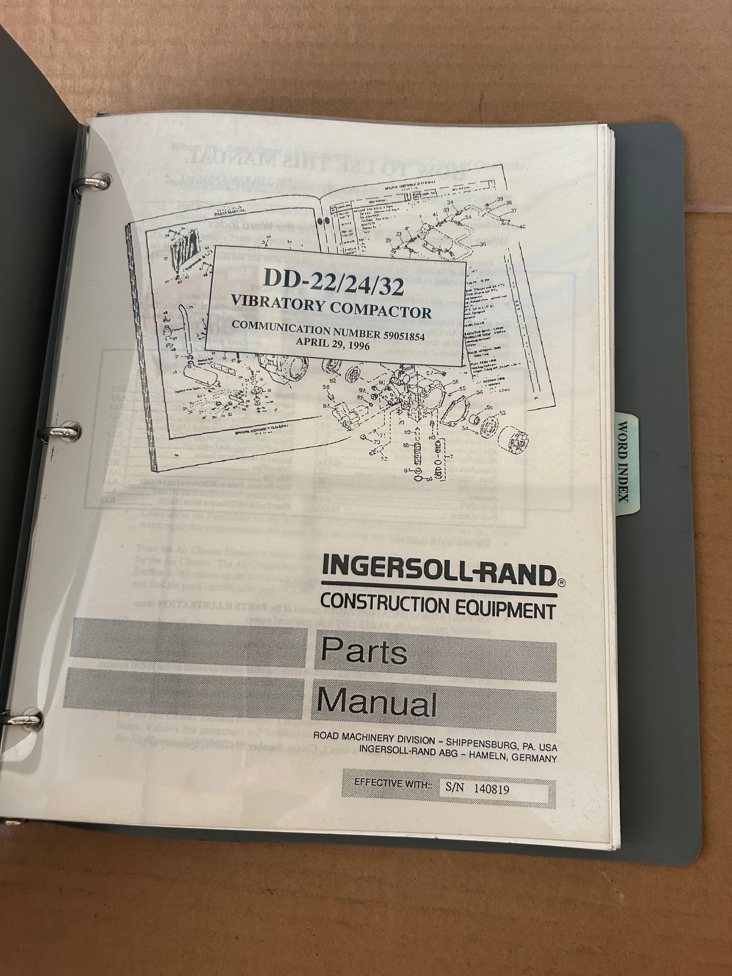 Ingersoll-Rand _ DD-22, 24 & 32 Vibratory Compactor _ Parts Manual