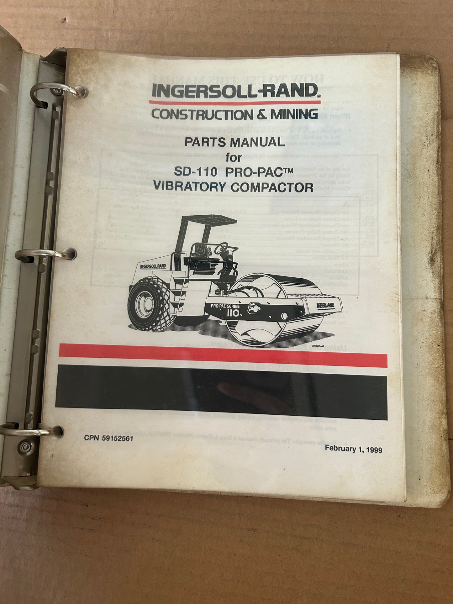Ingersoll-Rand _ SD-110 Pro-PAC Series Vibratory Compactor _ Parts Manual